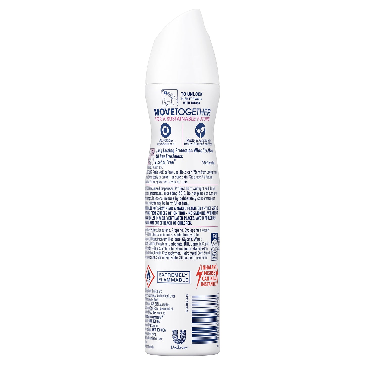 Rexona for Women Antiperspirant Advanced Invisible Pure 220ml