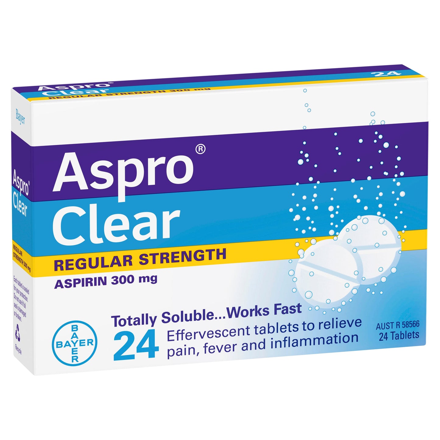 Aspro Clear Pain Relief 24 Soluble Tablets