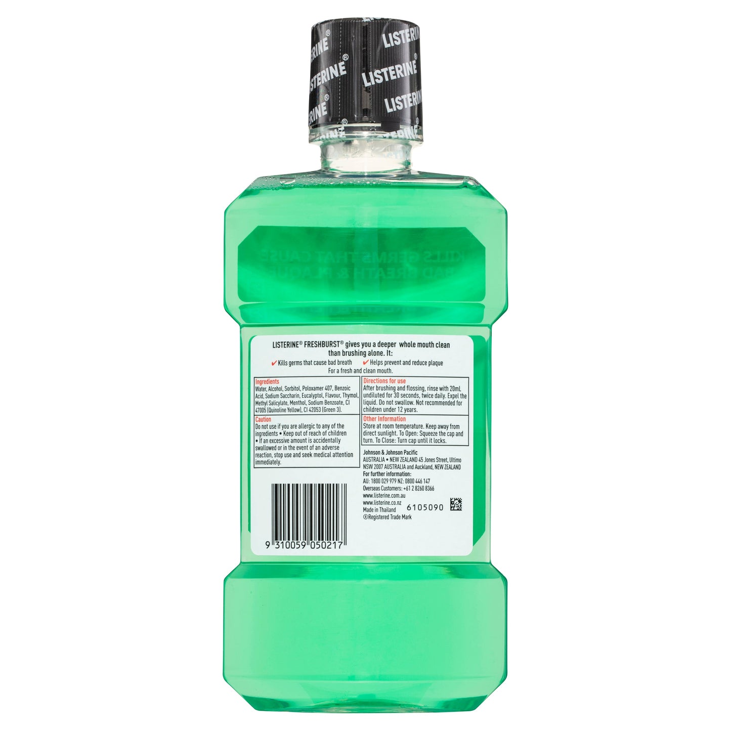 LISTERINE FreshBurst Antiseptic Mouthwash 500mL