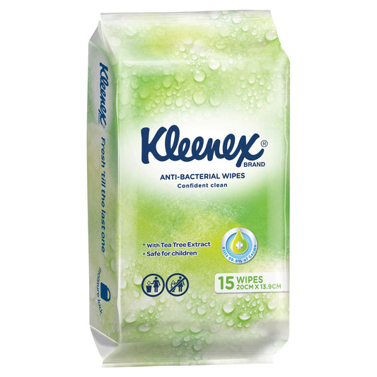 Kleenex Antibacterial Wipes 15 Pack