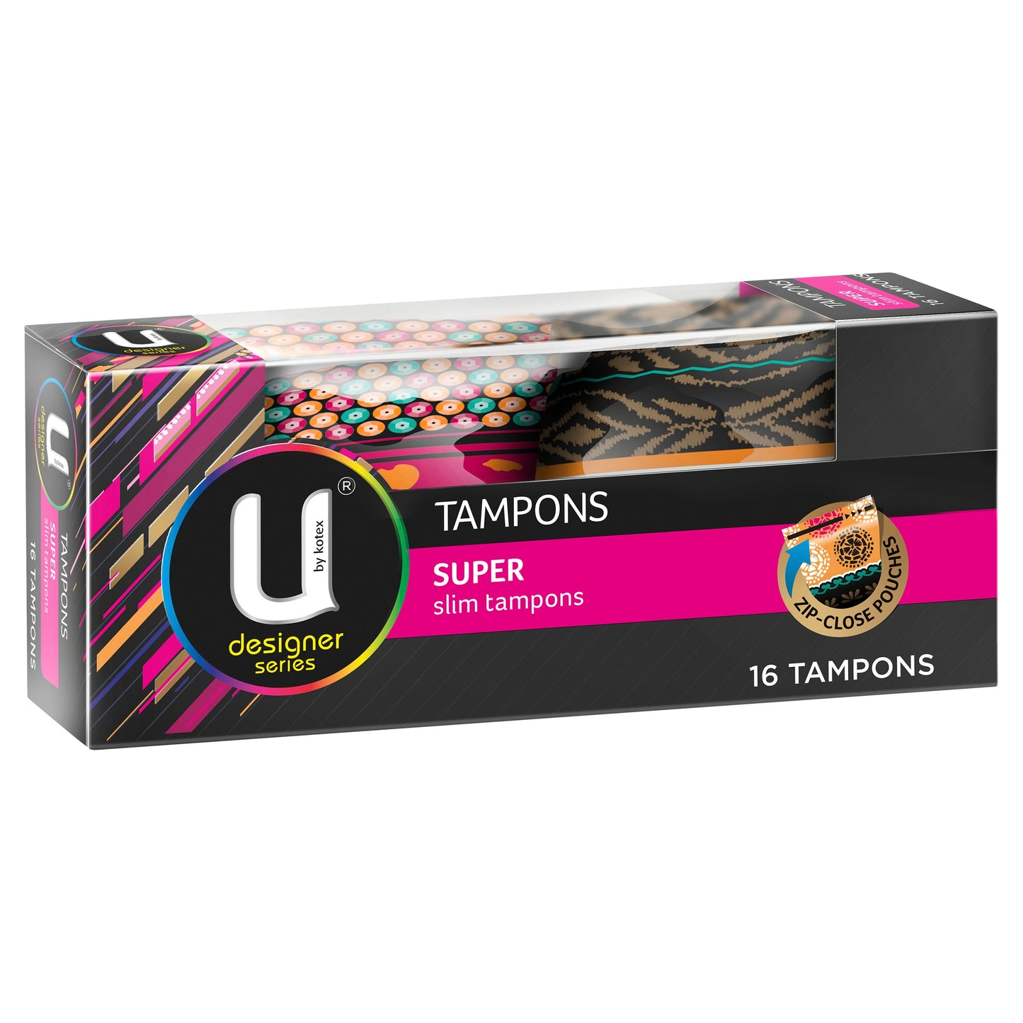 U by Kotex Designer Slim Tampons Super 16 Pack