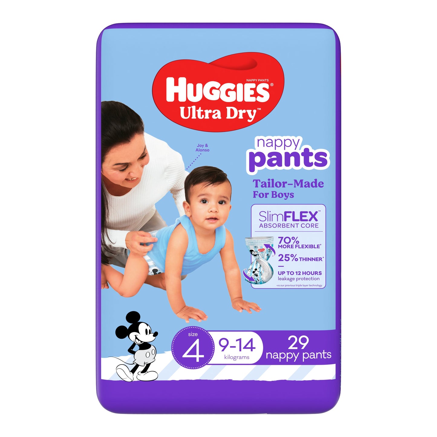 Huggies Ultra Dry Nappy Pants Boys Size 4 (9-14kg) 29 Pack