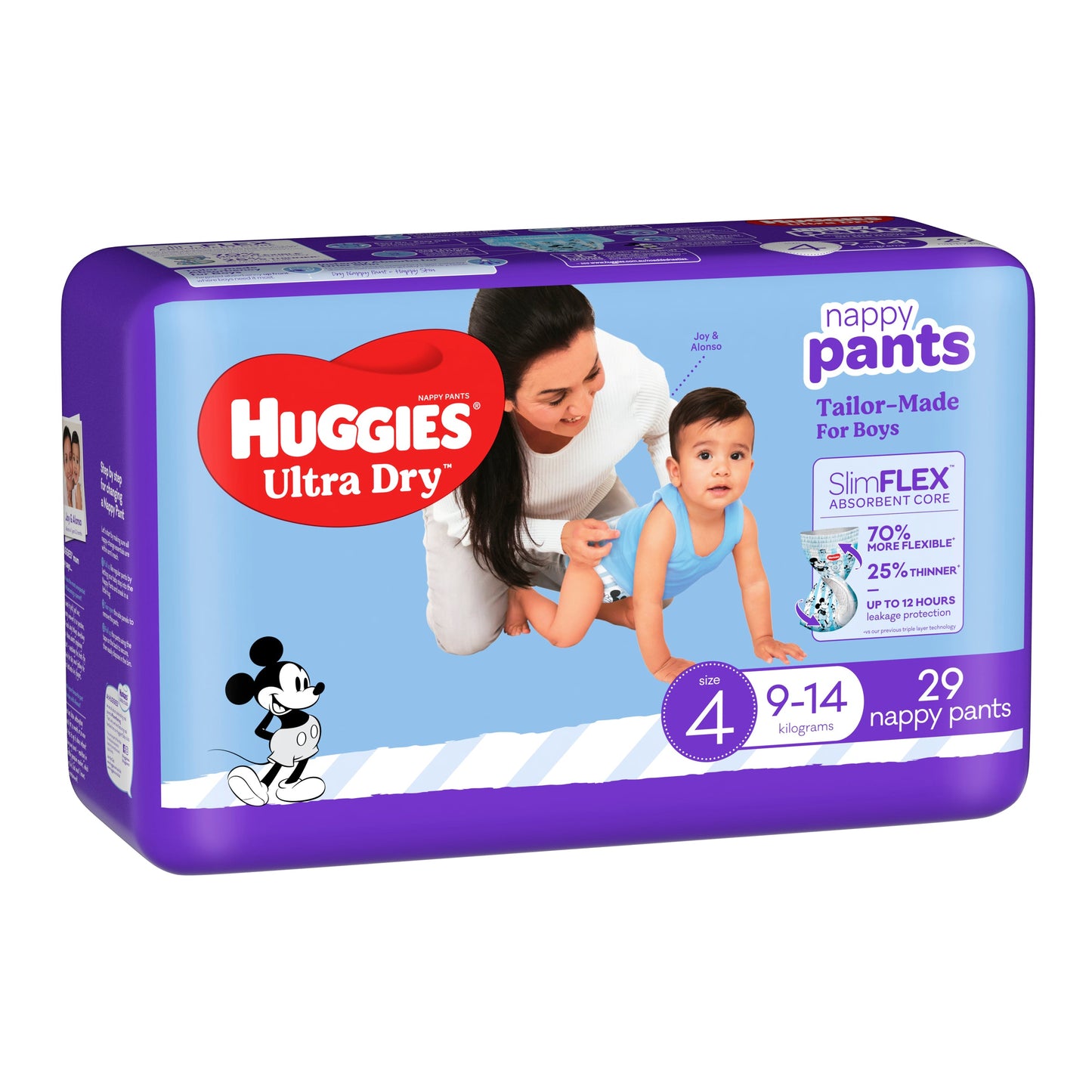 Huggies Ultra Dry Nappy Pants Boys Size 4 (9-14kg) 29 Pack