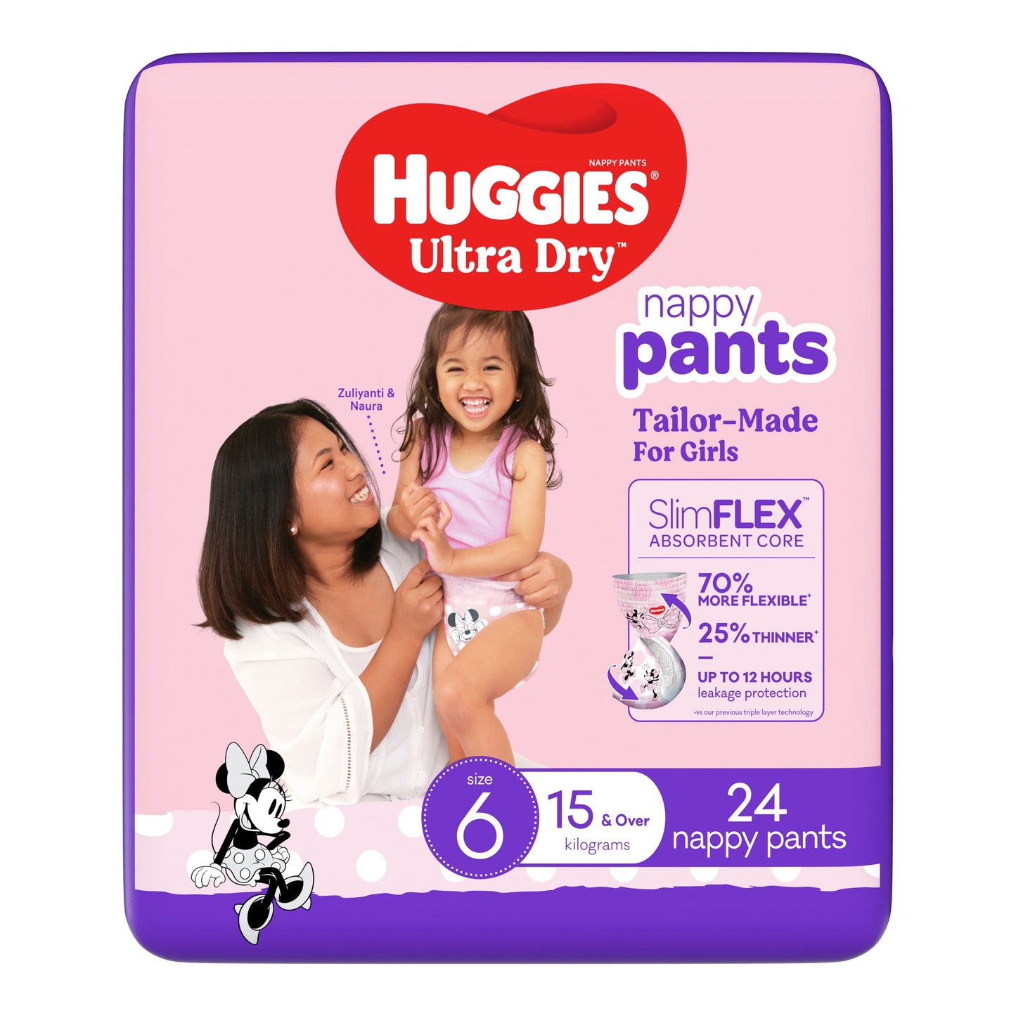 Huggies Ultra Dry Nappy Pants Girls Size 6 (15kg+) 24 Pack
