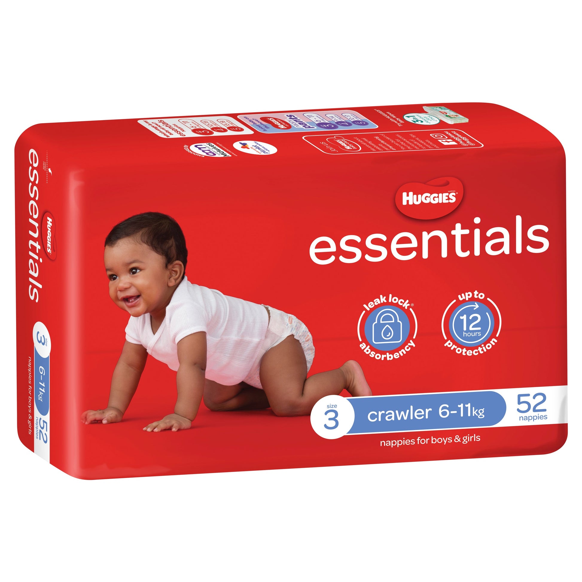 Huggies Essentials Nappies Size 3 6-11kg 52 Pack
