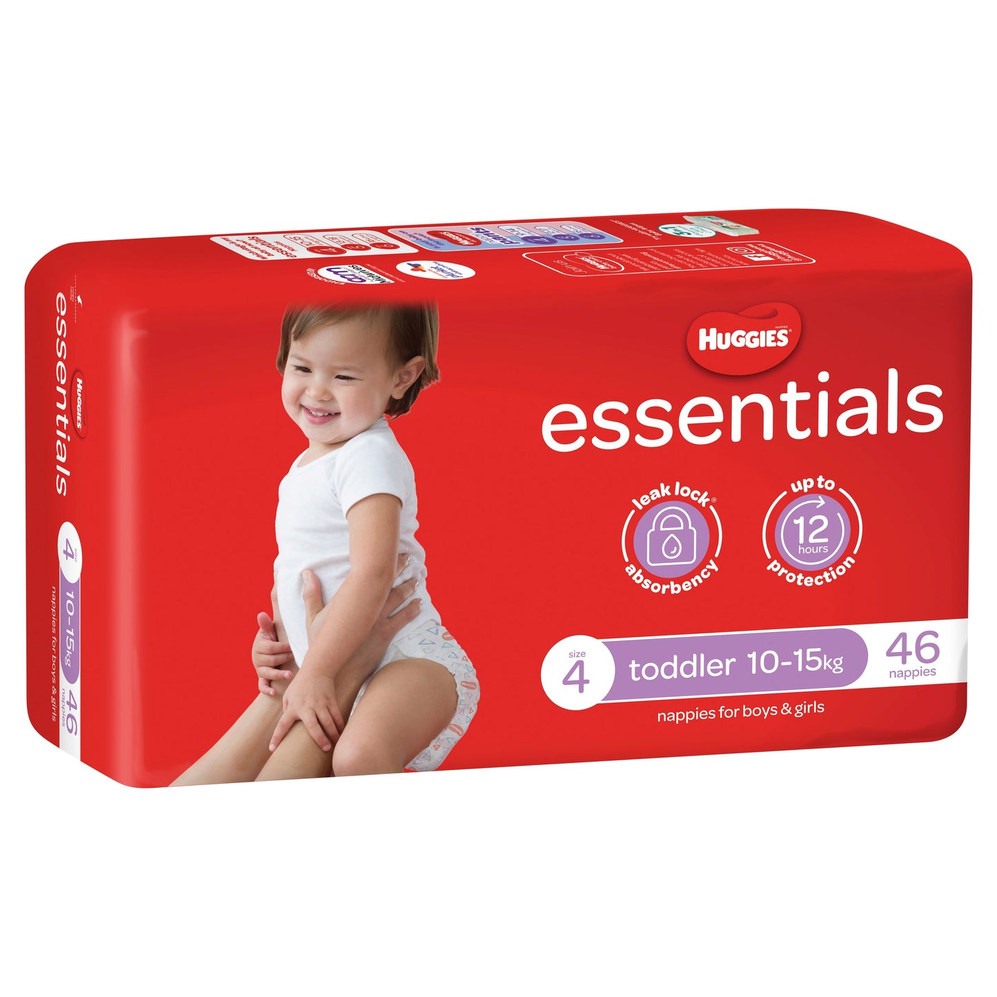 Huggies Essentials Nappies Size 4 (10 - 15kg) 46 Pack
