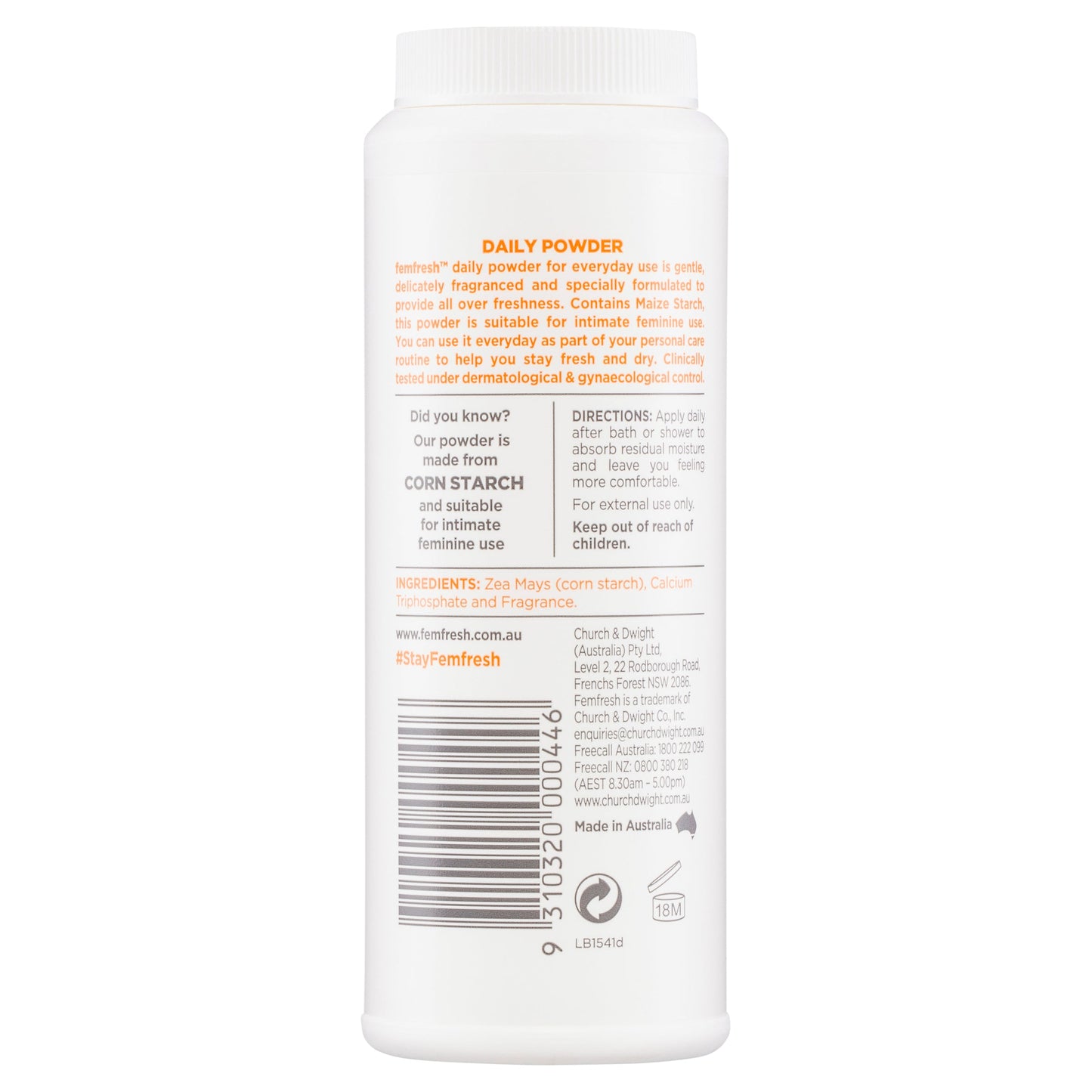 Femfresh Daily Powder with Delicate Scent 100g