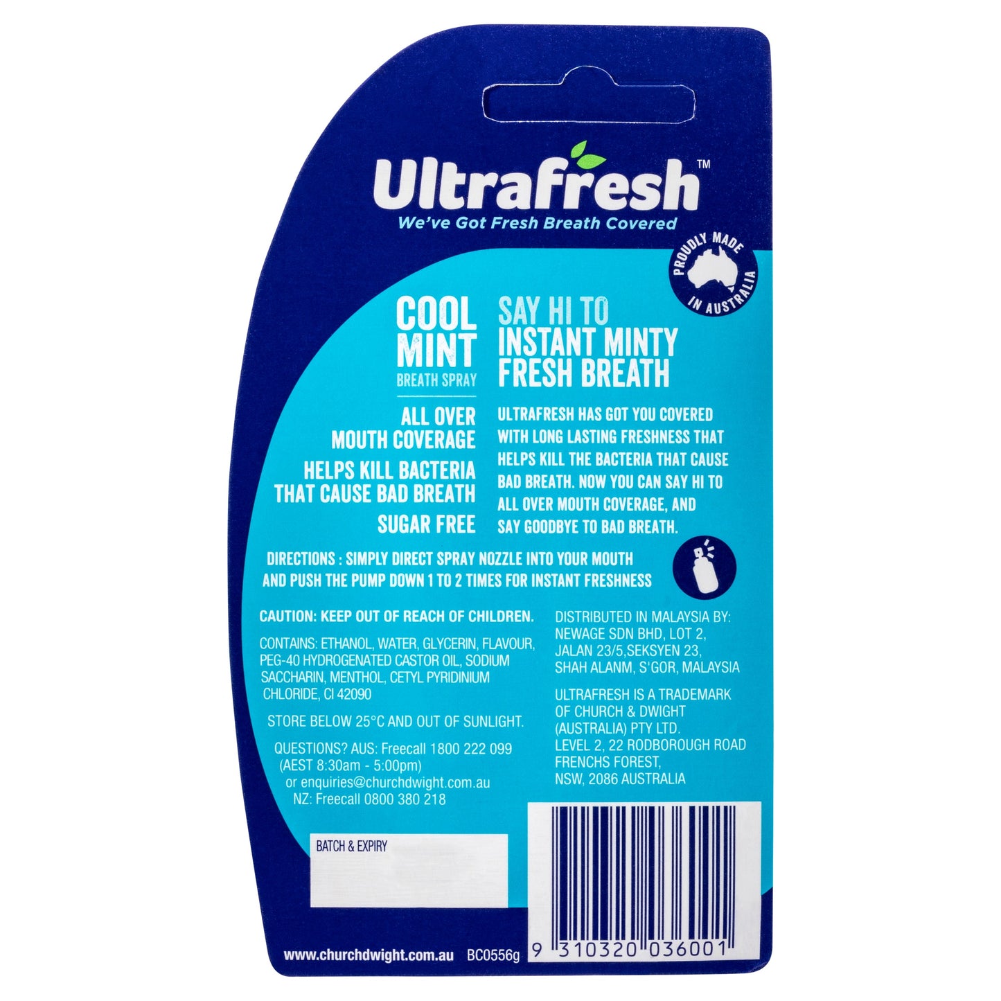 Ultrafresh Spray CoolMint 12ml