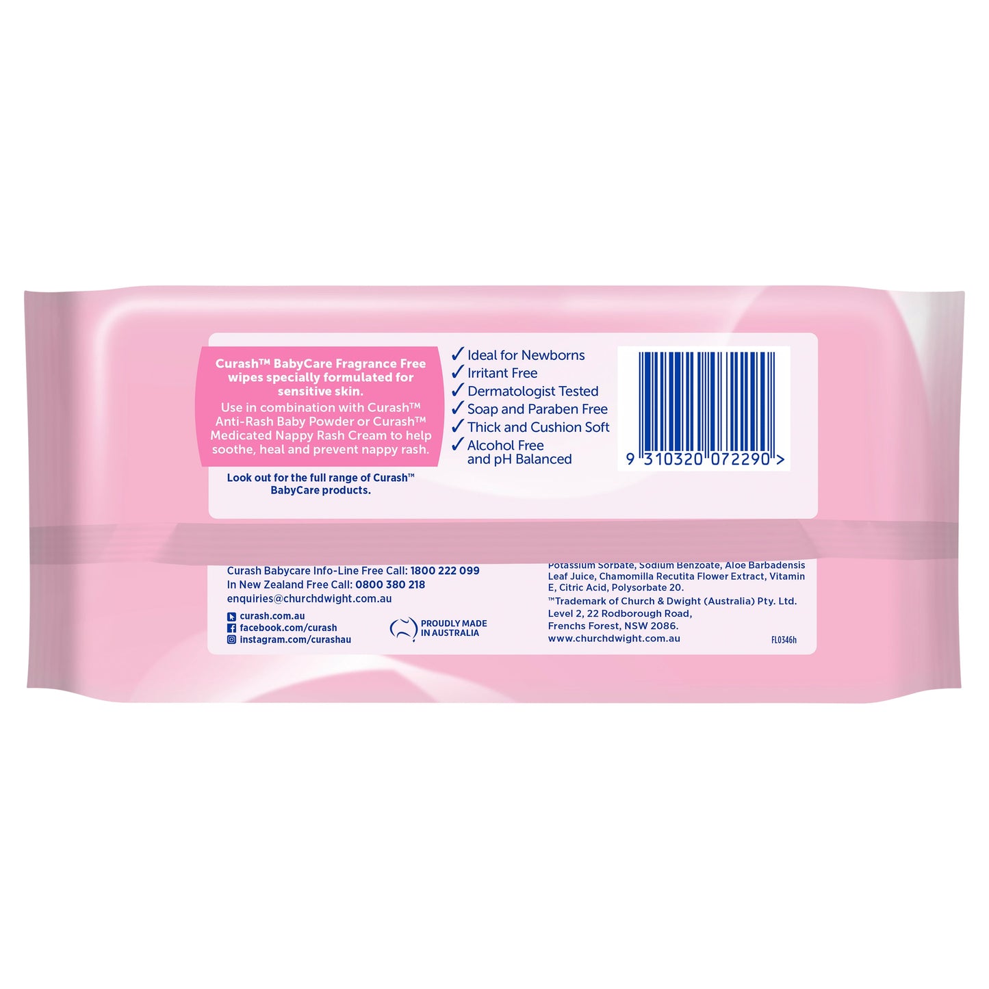 Curash Wipes Fragrance Free  80