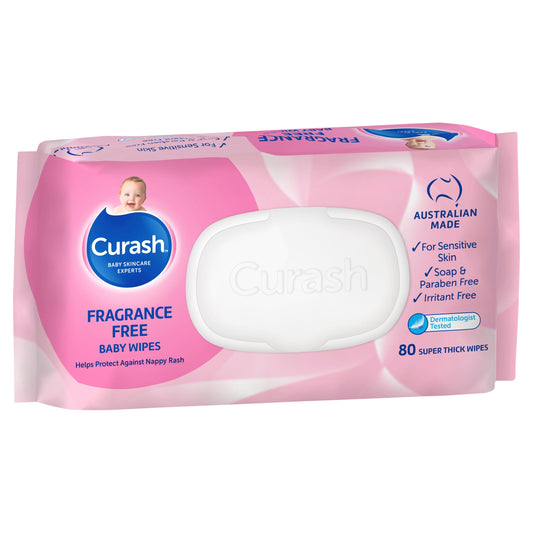 Curash Wipes Fragrance Free  80