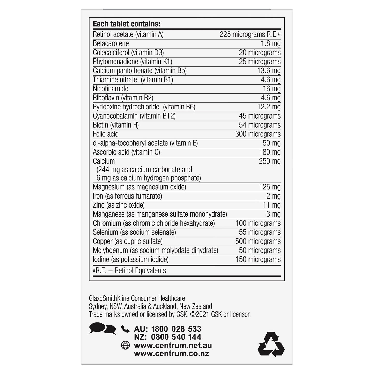 Centrum for Men 50+ 60 Tablets