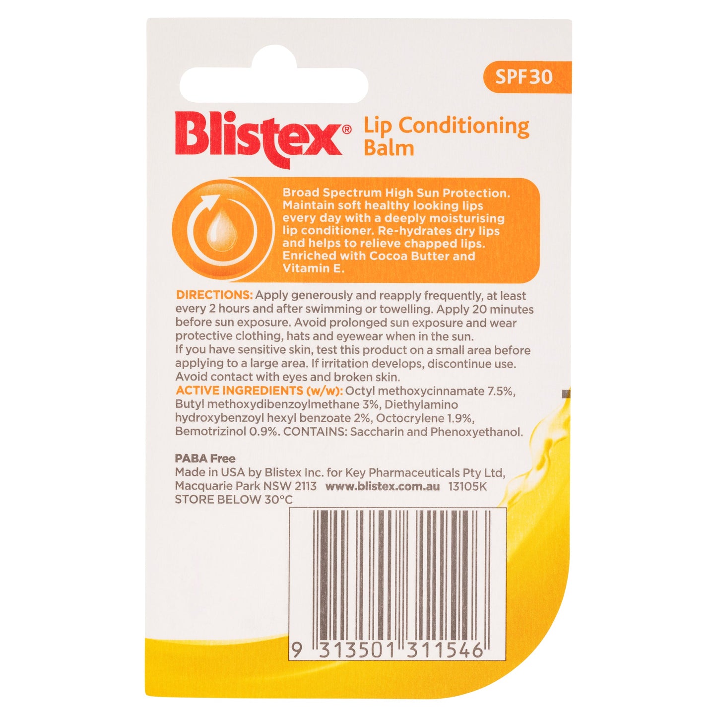Blistex Lip Conditioning Balm SPF30 4.25g