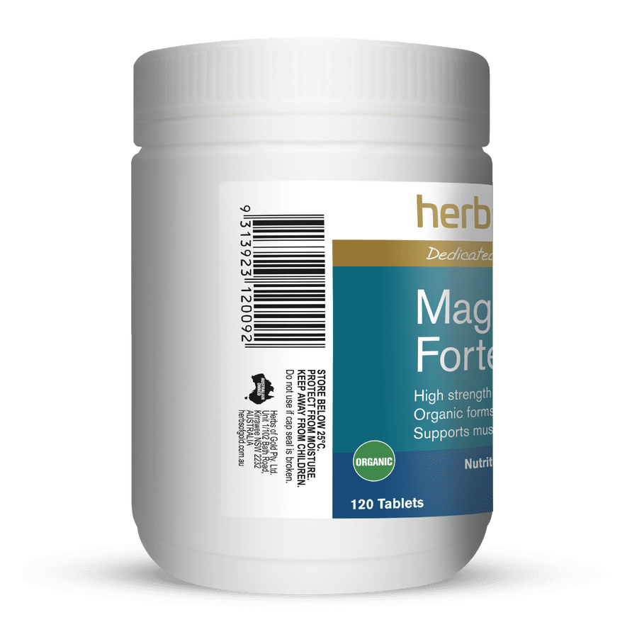 Herbs of Gold Magnesium Forte Organic 120t