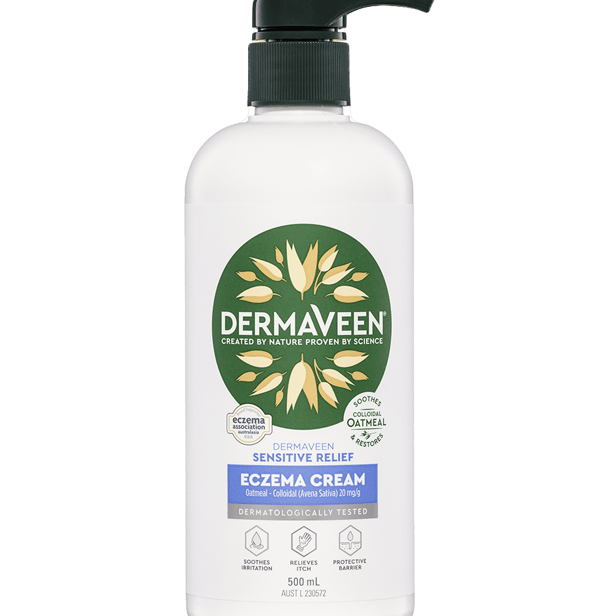 DermaVeen Sensitive Relief Eczema Cream 500mL Pump