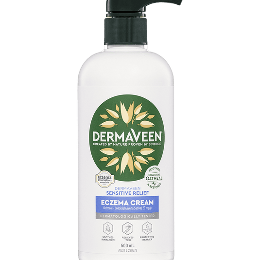 DermaVeen Sensitive Relief Eczema Cream 500mL Pump