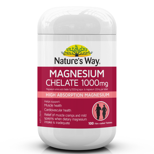 Nature's Way Magnesium Chelate 1000mg 100 Tablets