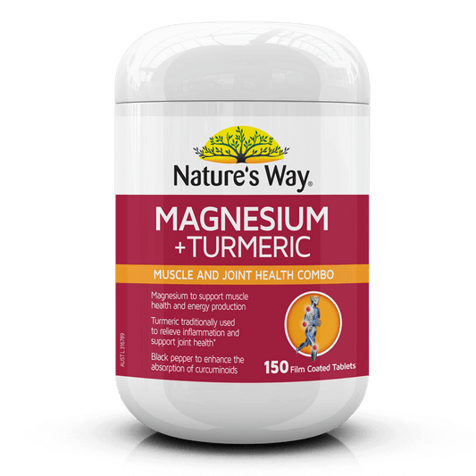 Nature's Way Magnesium + Turmeric 150 Tablets