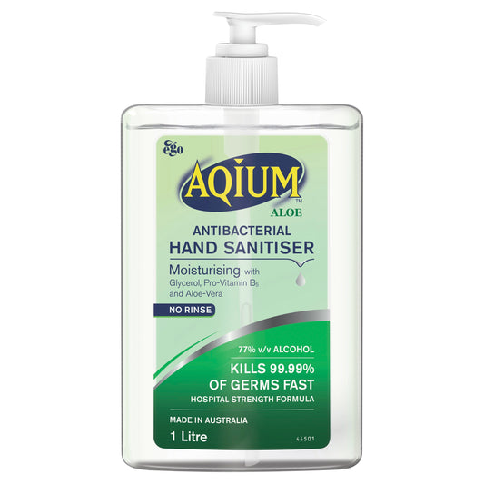Ego Aqium Antibacterial Hand Sanitiser with Aloe 1L