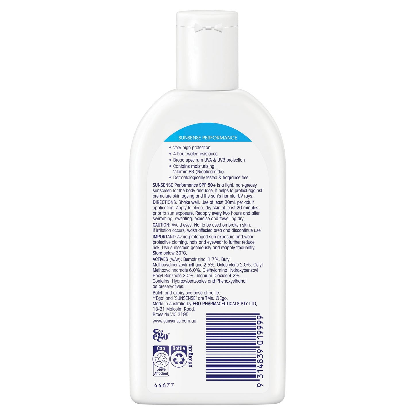 EGO SUNSENSE PERFORMANCE SPF50+ 125ML