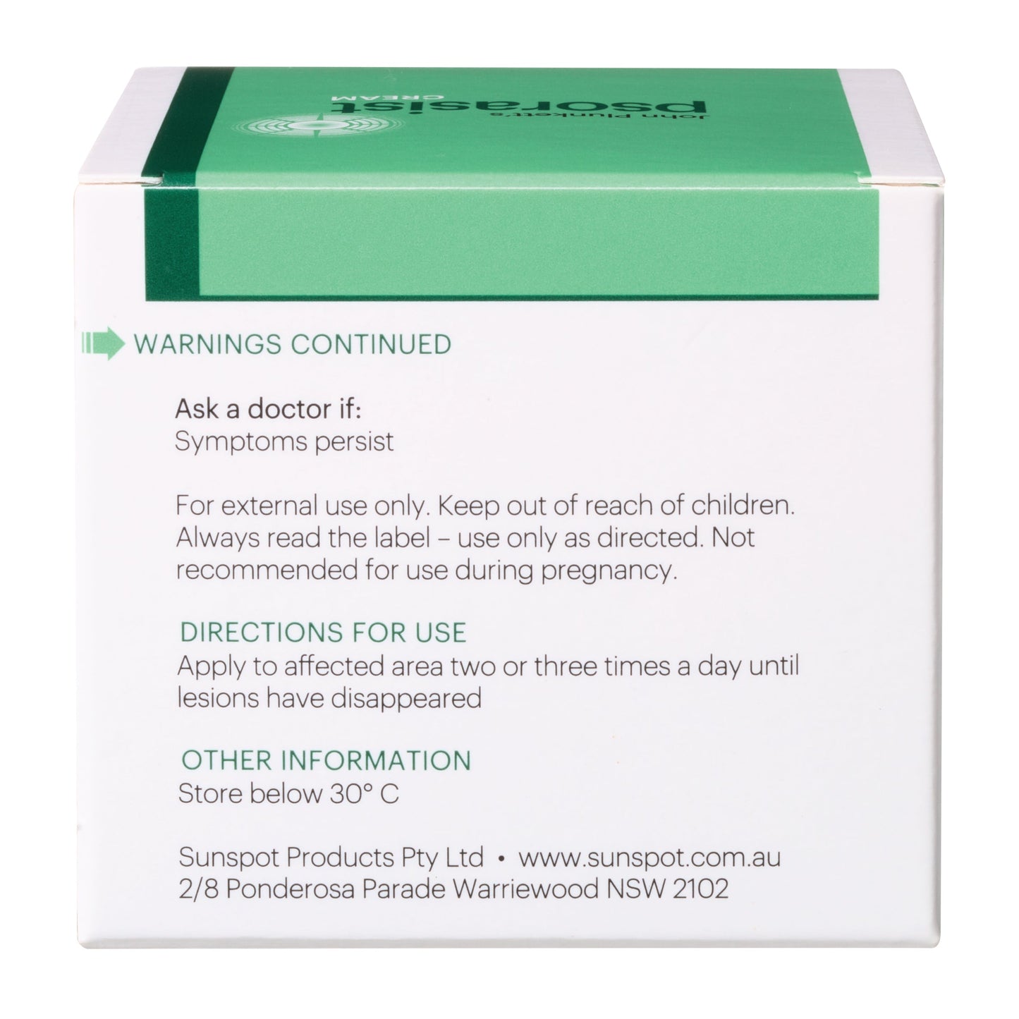 John Plunkett's Psor-Asist Cream - 100g