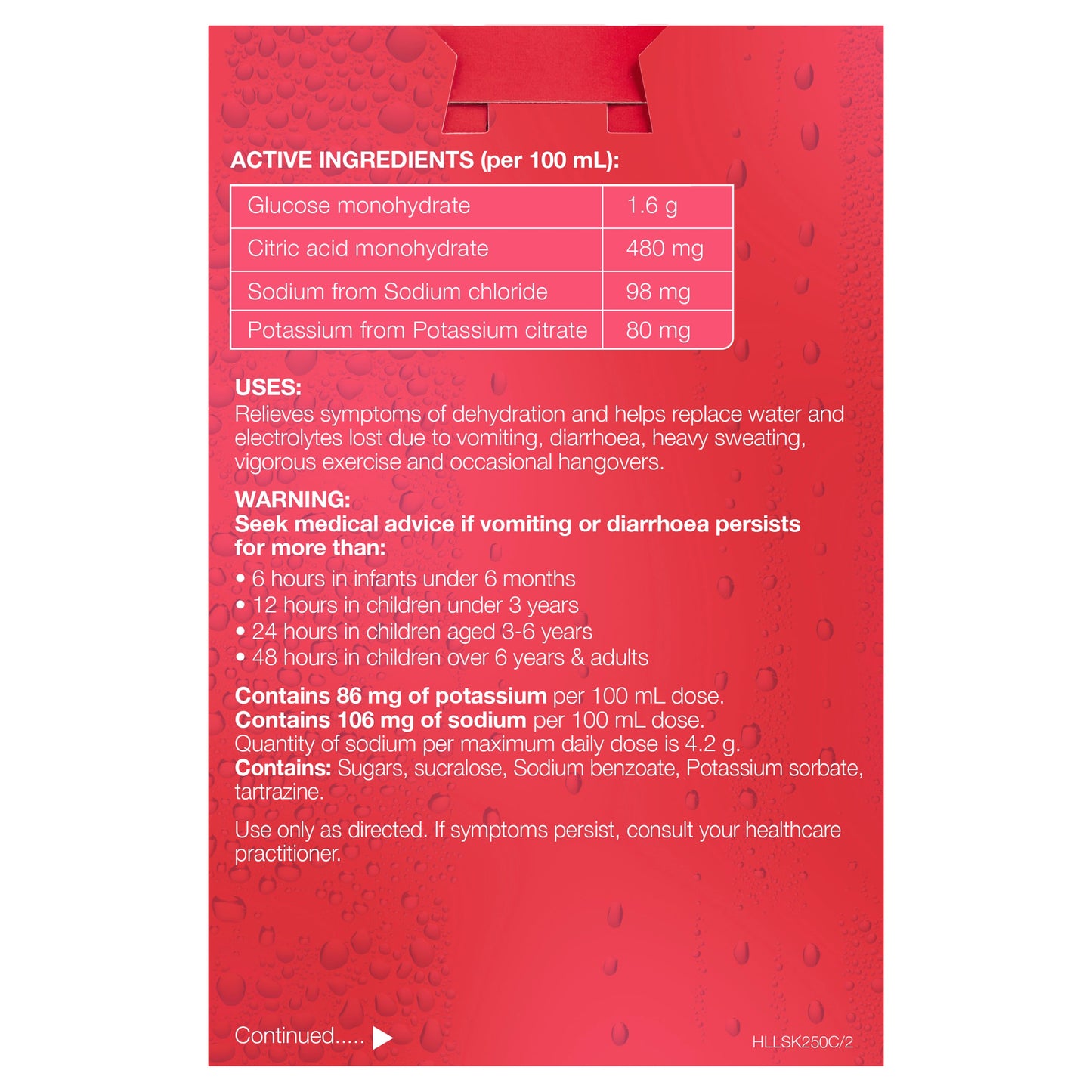 Hydralyte Electrolyte Strawberry and Kiwi 4x250ml Solution