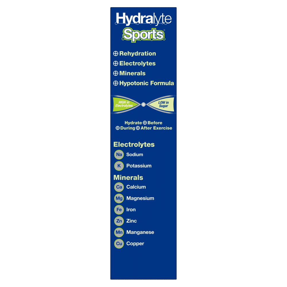 Hydralyte Sports Lemon Lime 20 Effervescent Tablets