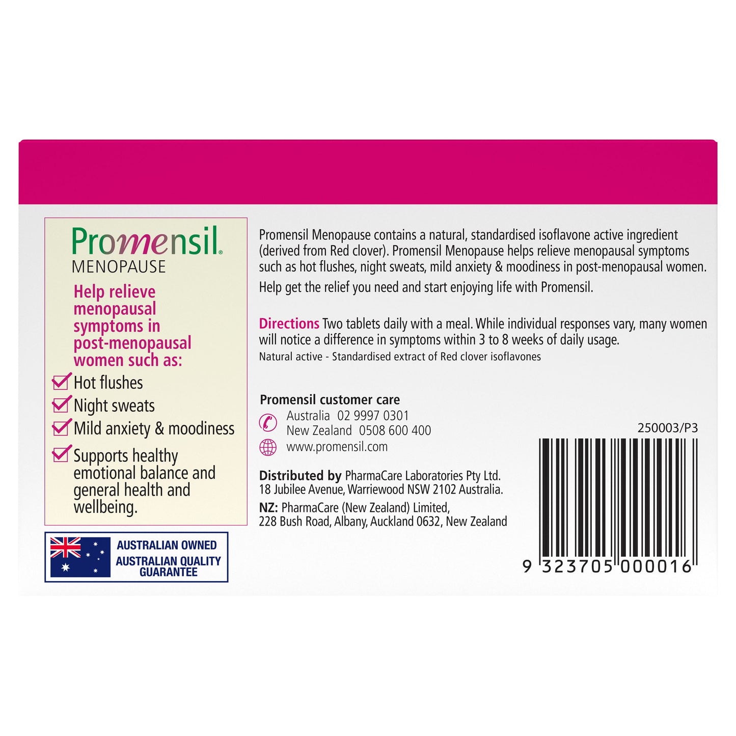 Promensil Menopause 30 Tabs