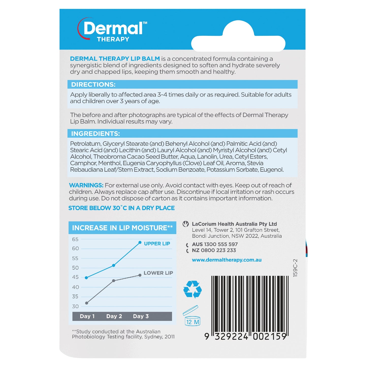 Dermal Therapy Lip Balm Pot 10g