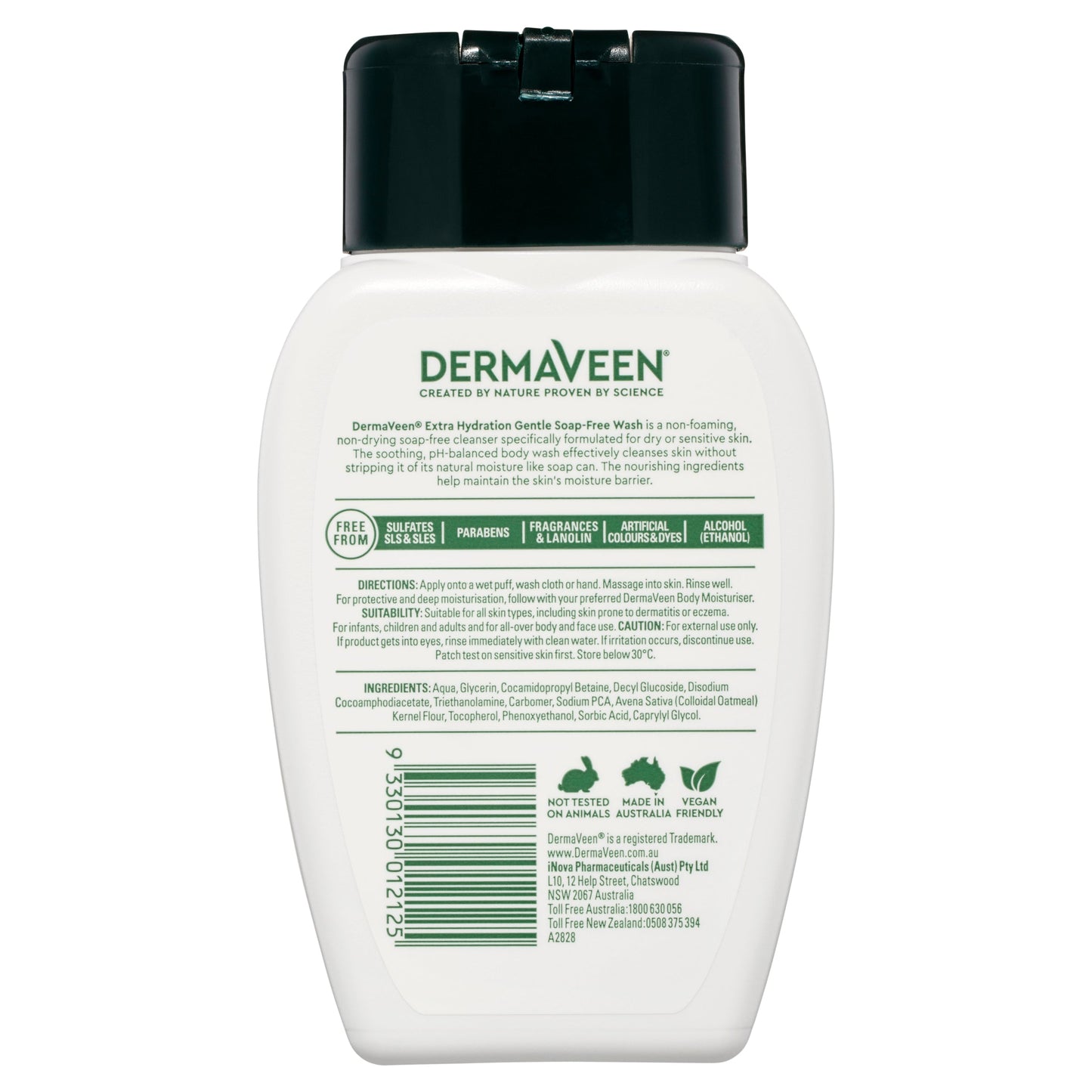DermaVeen Extra Hydration Soap Free Wash 250ml