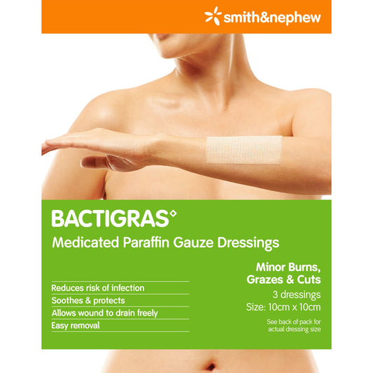 Bactigras 10x10cm 3 Pack