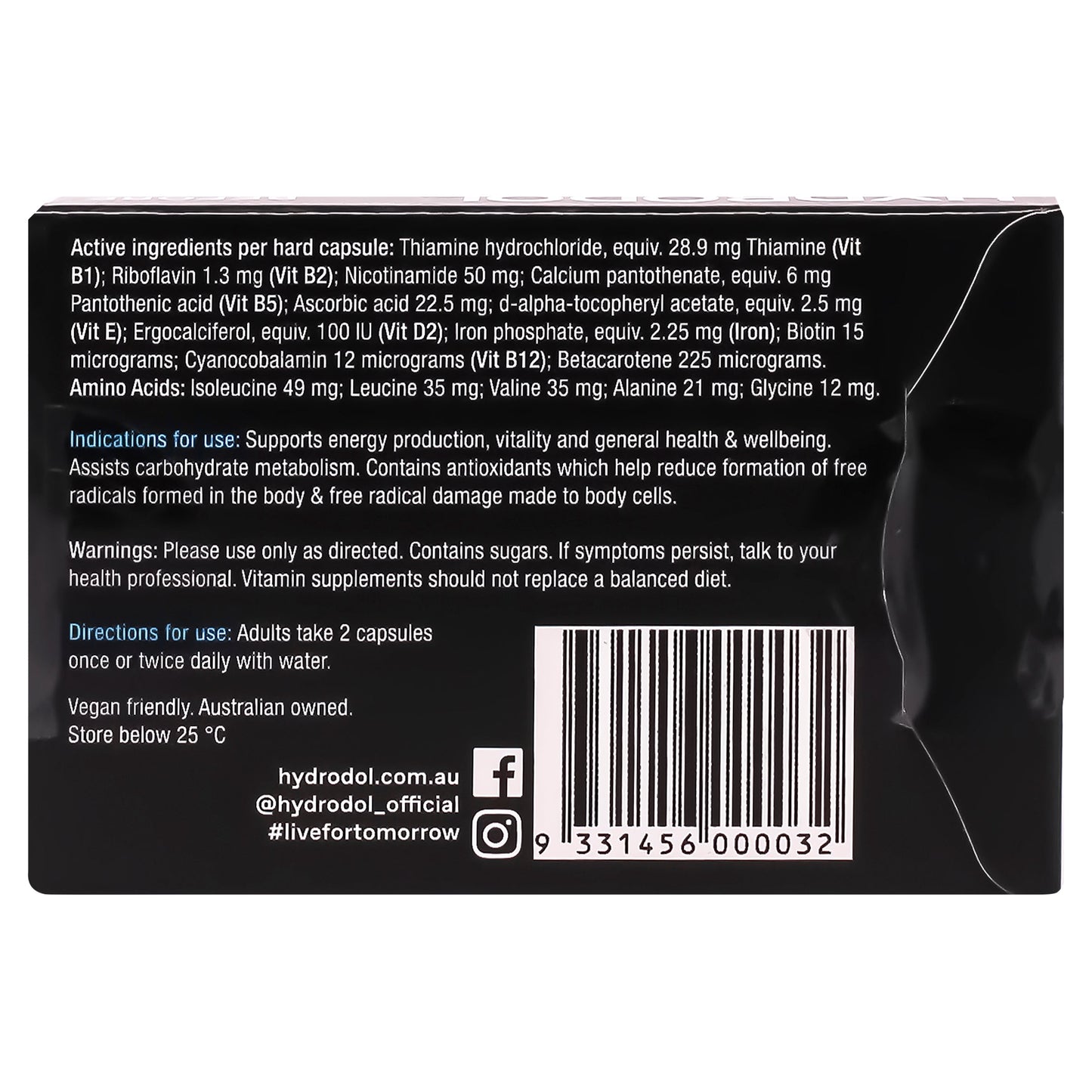 Hydrodol Before 2 Dose – 4 capsules