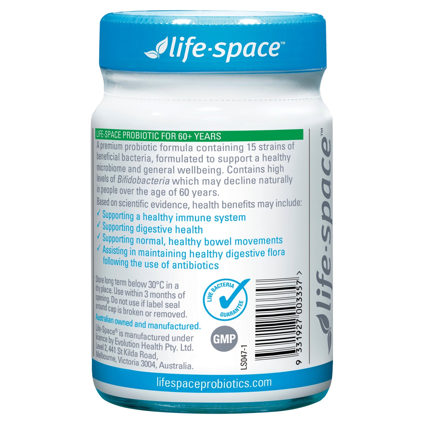 Life Space Probiotic For 60+ Years 60 Capsules