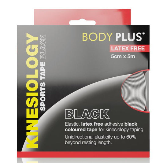 Body Plus Kinesiology Sports Tape Black 5cm x 5m