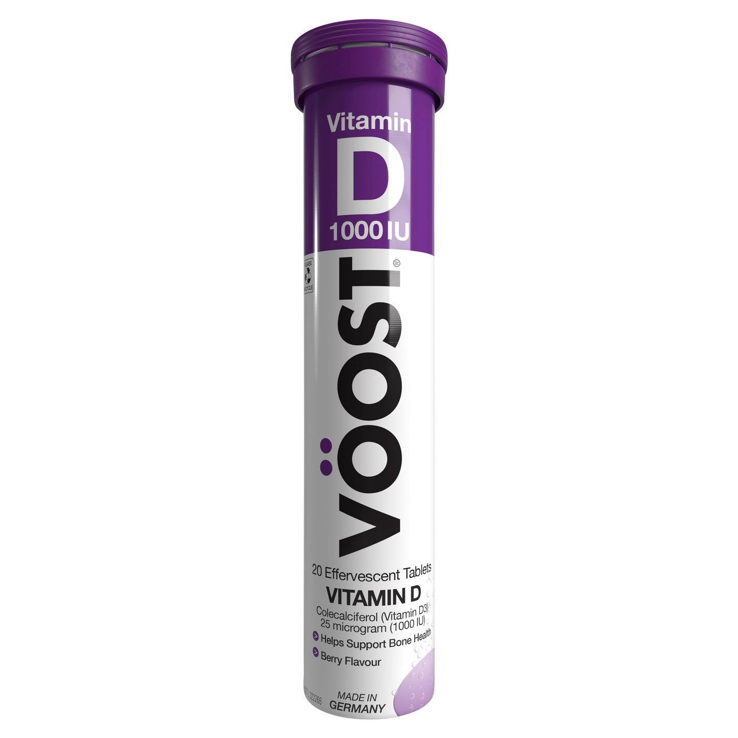VÖOST Vitamin D 1000 IU Effervescent 20 Berry Tablets