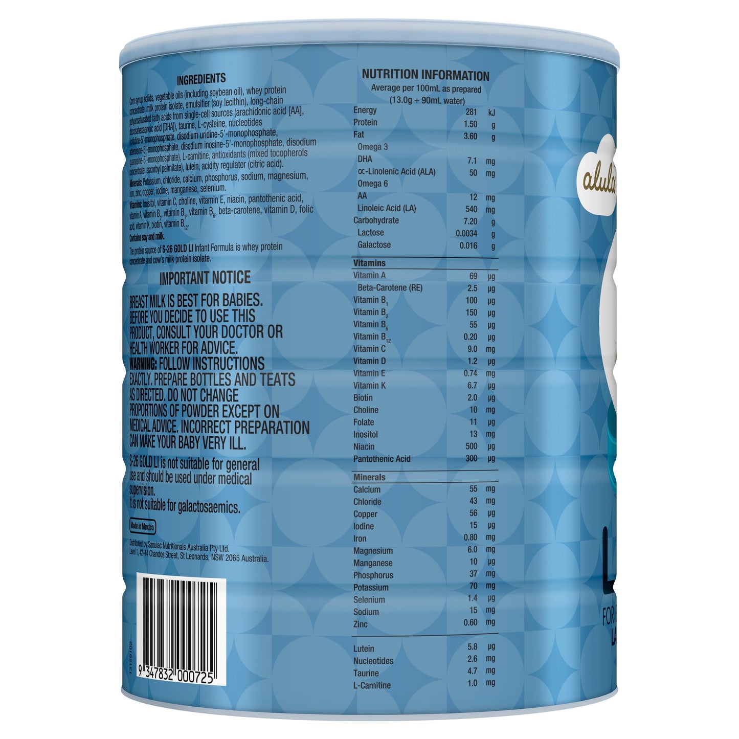 S26 Gold Alula L.I. 900g