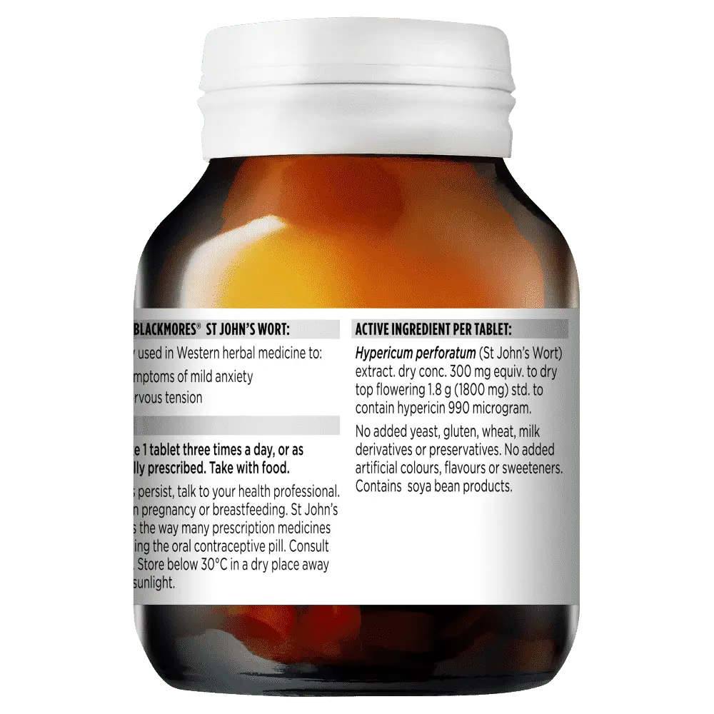 Blackmores St Johns Wort Mood Support 90 Tablets