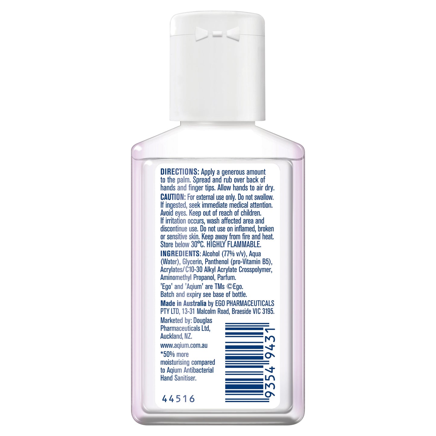 Ego Aqium Ultra Hand Sanitiser 60ml