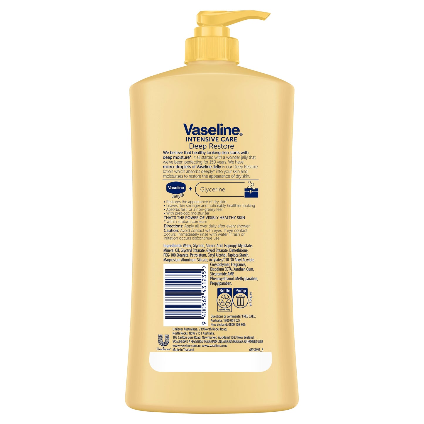 Vaseline Intensive Care Body Lotion Deep Restore 750ml