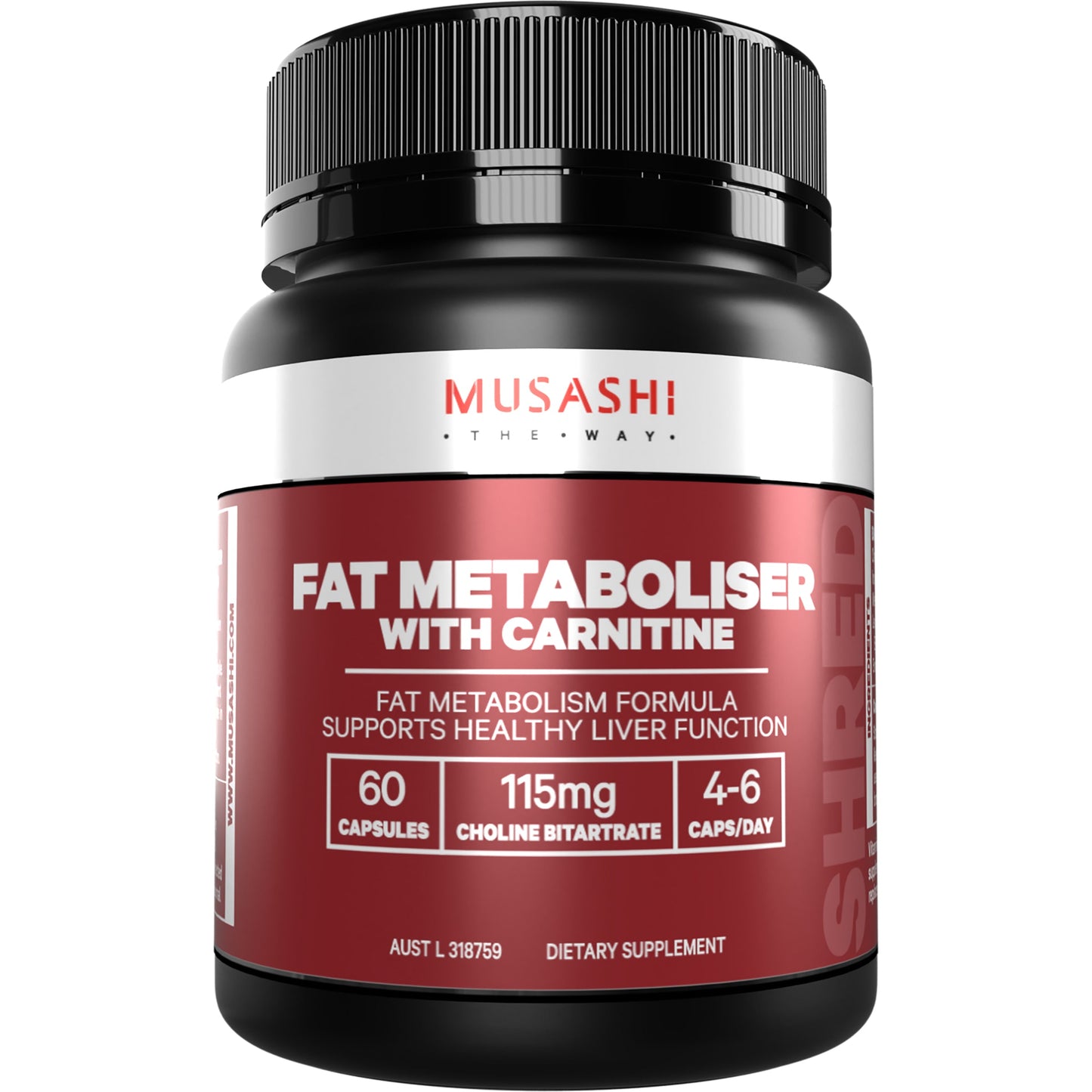 Musashi Fat Metaboliser + Carnitine 60 Capsules