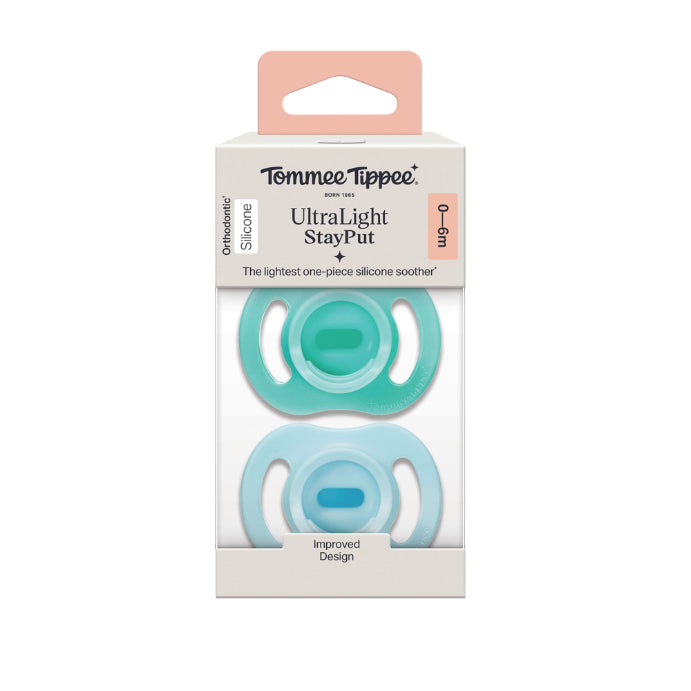 Tt Ultralight Stayput Soother 0-6m 2pk
