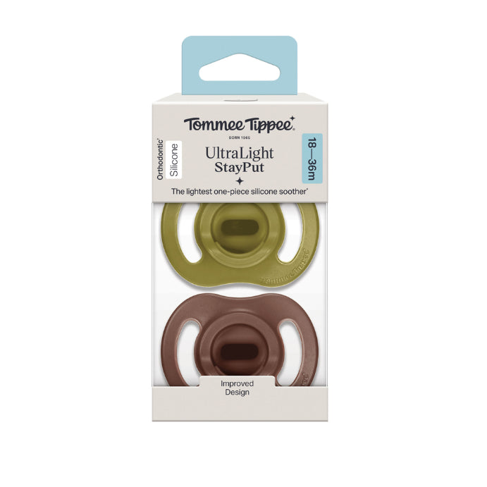Tommee Tippee Ultra-Light StayPut Soother 18-36m 2 Pack