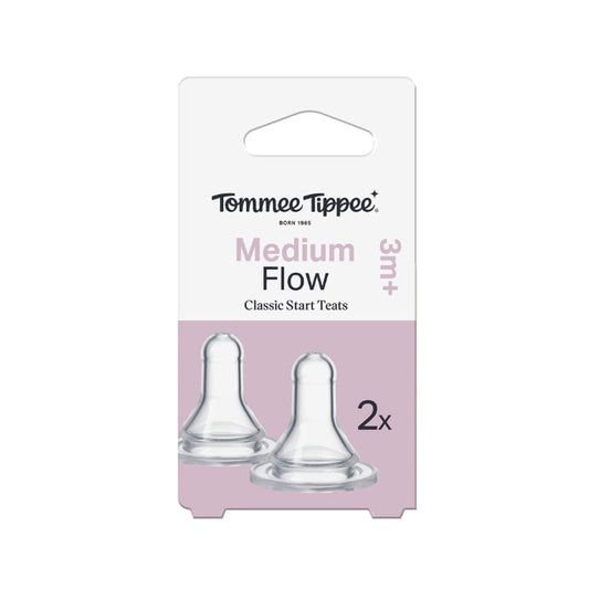 Tommee Tippee Classic Start Medium Flow Teats 2 Pack