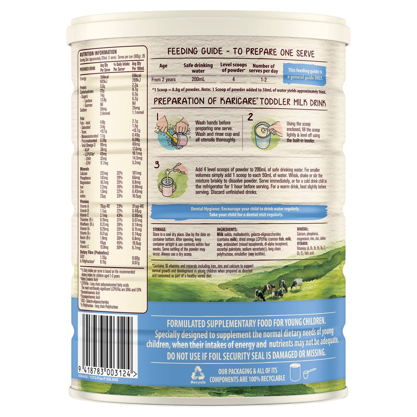Karicare Plus 4 Toddler Formula (2 Years+) 900g