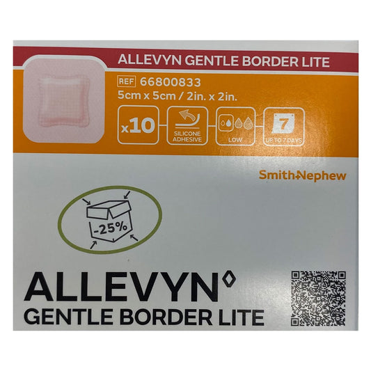 Allevyn Gentle Border Lite 5cm X 5cm 10 Pack