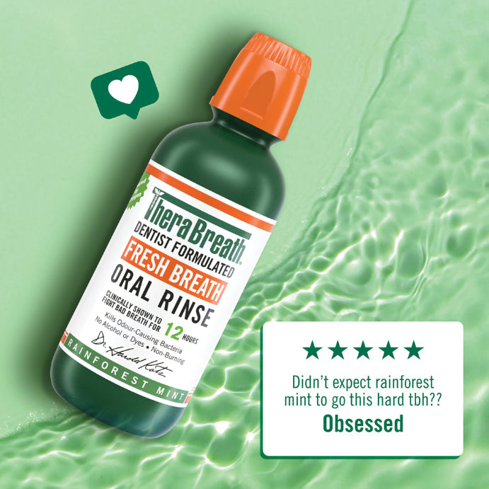 TheraBreath Rainforest Mint Mouthwash 473ml