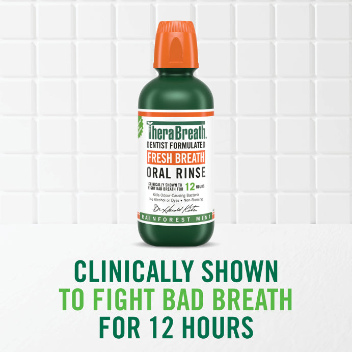 TheraBreath Rainforest Mint Mouthwash 473ml