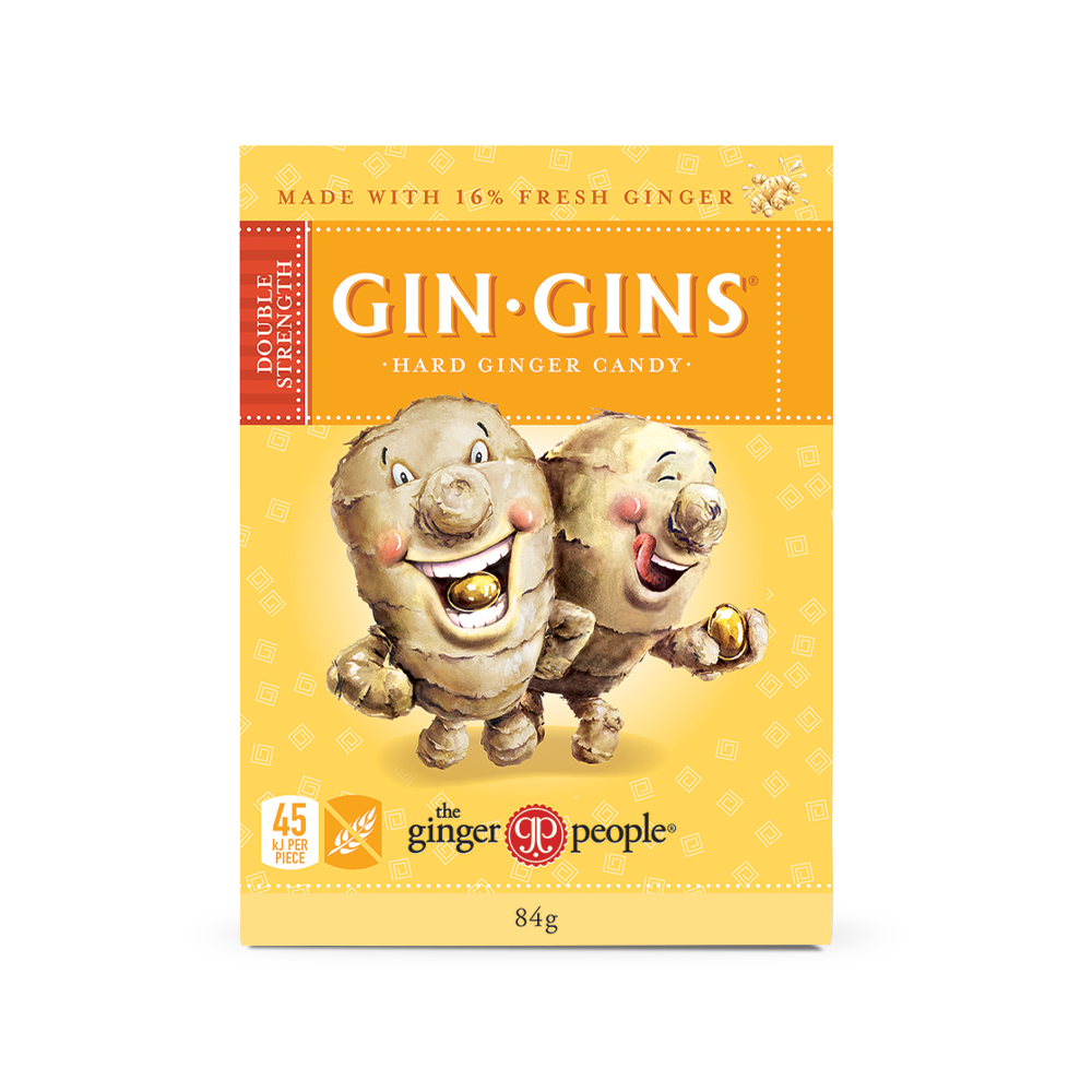 THE GINGER PEOPLE Gin Gins Ginger Candy Hard - Double Strength 84g