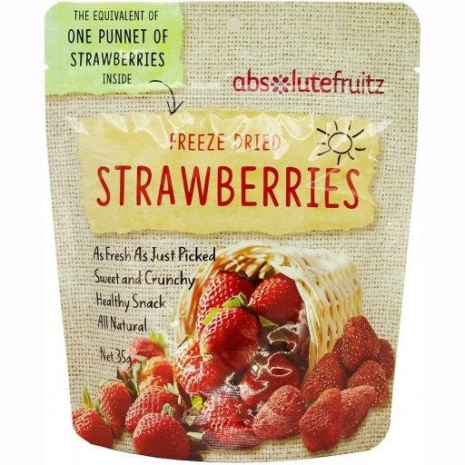 Absolutefruitz Freeze Dried Strawberry – One Punnet 35g
