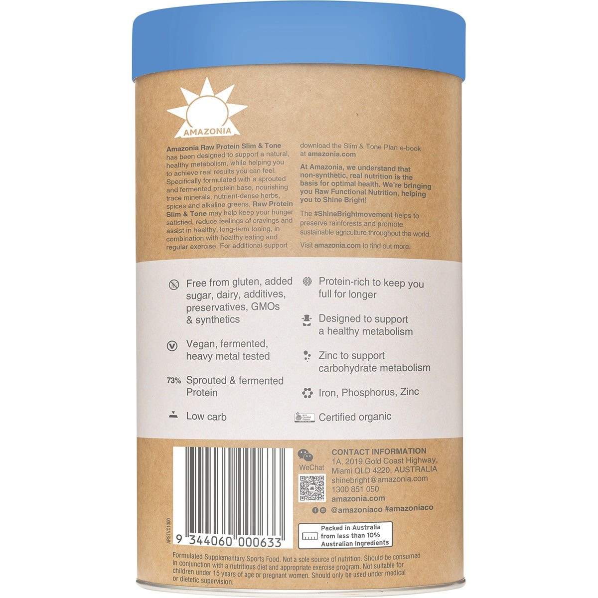 Amazonia Raw Protein Slim & Tone Vanilla Cinnamon 1kg