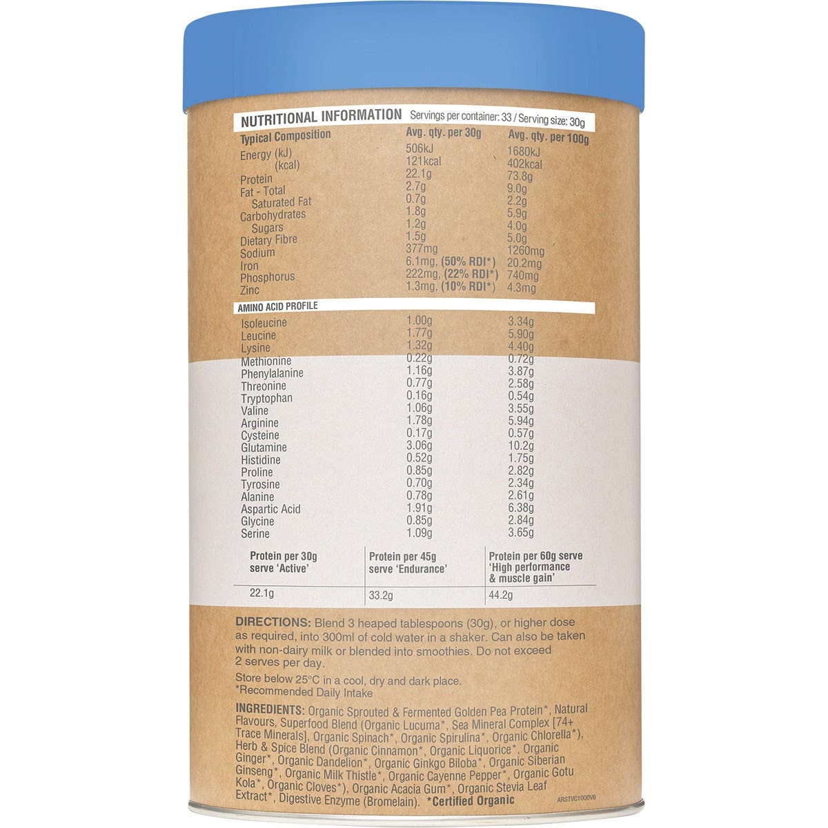 Amazonia Raw Protein Slim & Tone Vanilla Cinnamon 1kg